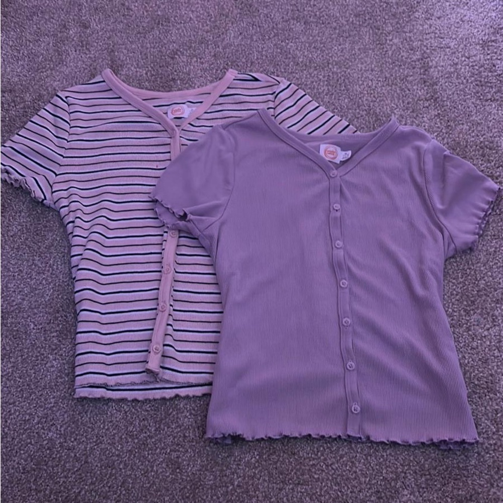 Wonder Nation Purple Button Down Shirts
